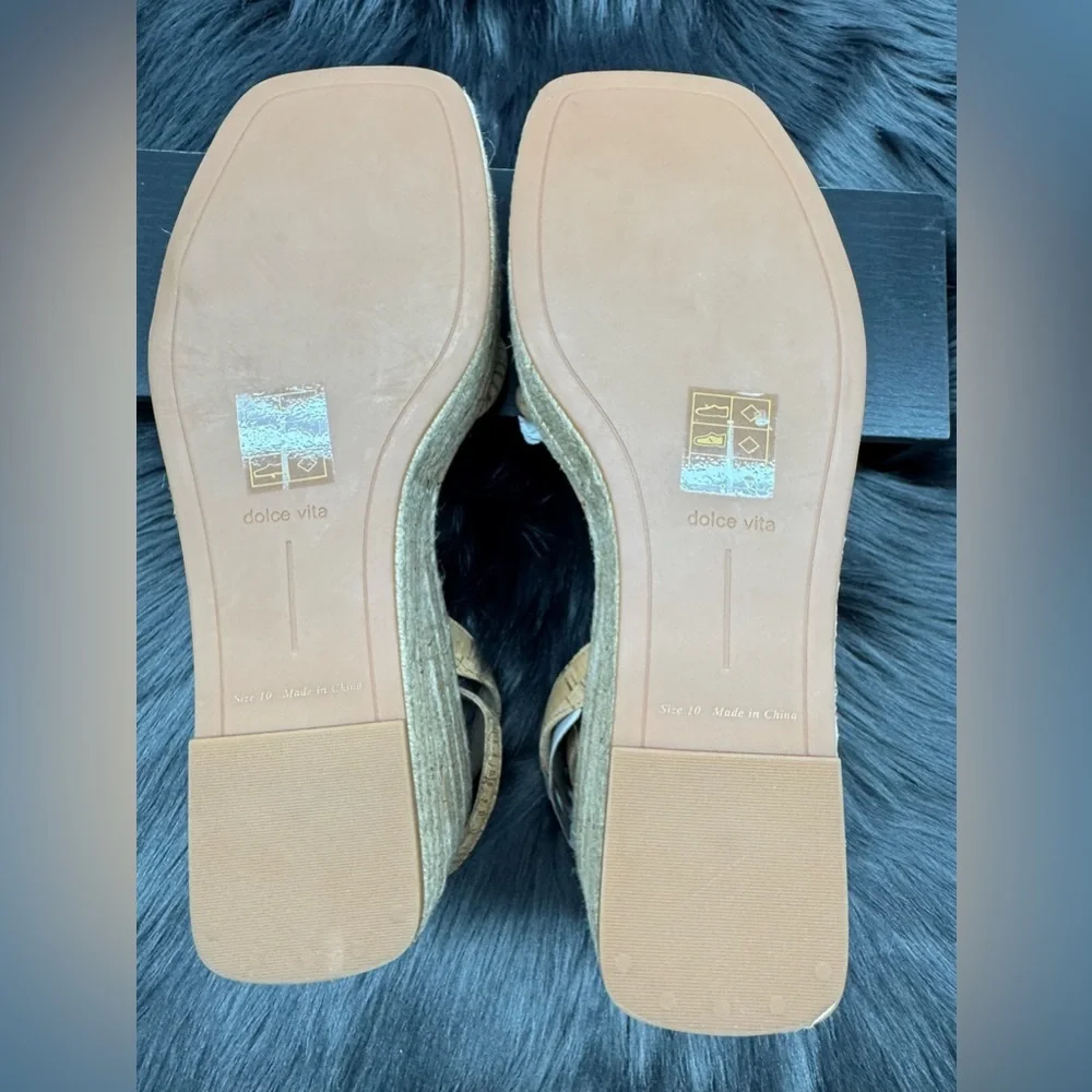 *NEW* Dolce Vita Elvia Strappy Platform Wedge Sandals in Natural Cork Size 10